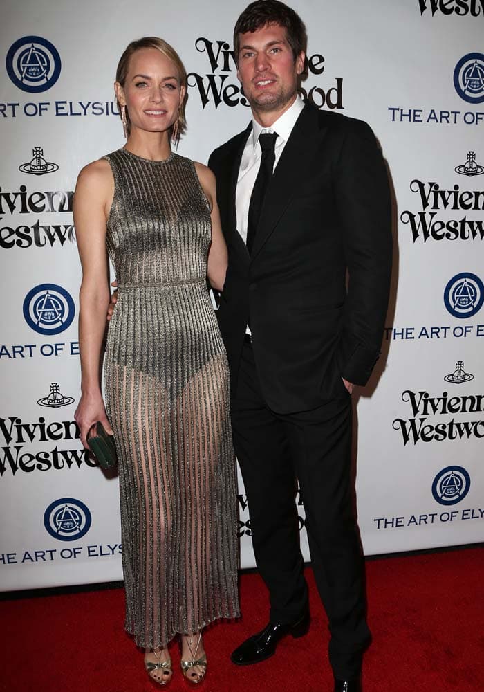 Model Teddy Charles and actress Amber Valletta attend The Art of Elysium 2016 HEAVEN Gala