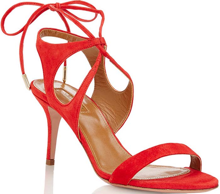 Aquazzura "Colette" Ankle-Tie Sandals