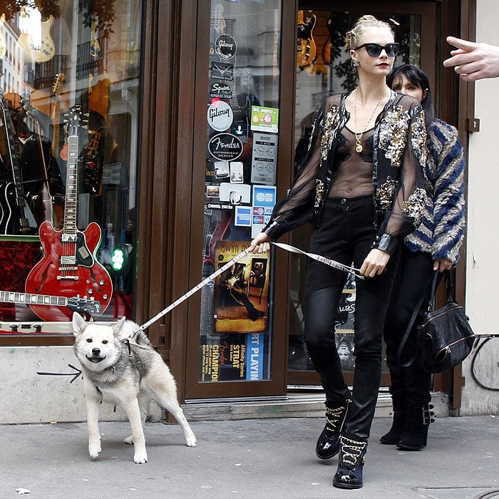 Cara Delevingne dog Leo Chanel 1