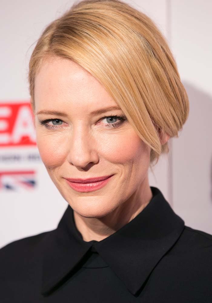 Cate Blanchett wears her blonde hair back at the BAFTA Los Angeles Awards Season Tea