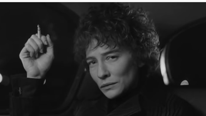 Cate Blanchett as Jude Quinn, an embodiment of Bob Dylan in 1965–66, in I'm Not There