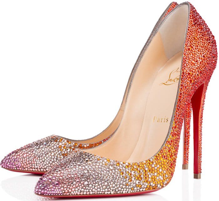 Christian Louboutin Pigalle Ombré Crystal Pumps