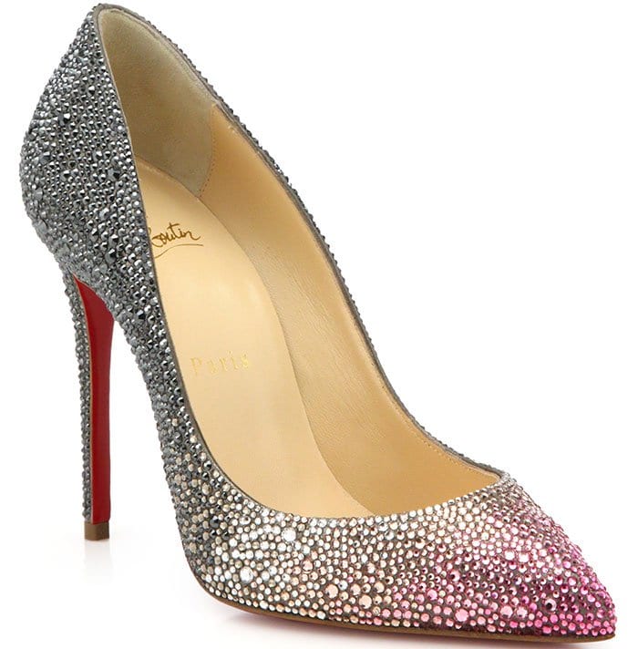 Pumps encrusted in an ombré wave of sparkling Swarovski crystals