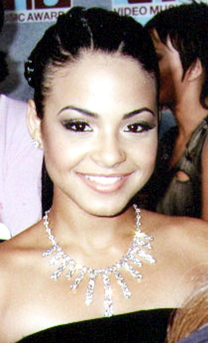 20-year-old singer Christina Milian arrives at the 2002 MTV Video Music Awards