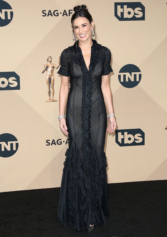 Demi Moore wears her hair up at the 22nd Annual Screen Actors Guild Awards