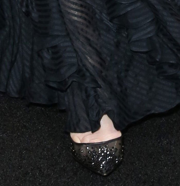 Demi Moore's feet in crystal-embellished Christian Louboutin pumps