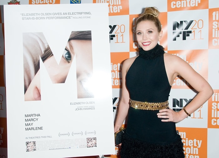 Elizabeth Olsen attends the 49th annual New York Film Festival presentation of "Martha Marcy May Marlene"