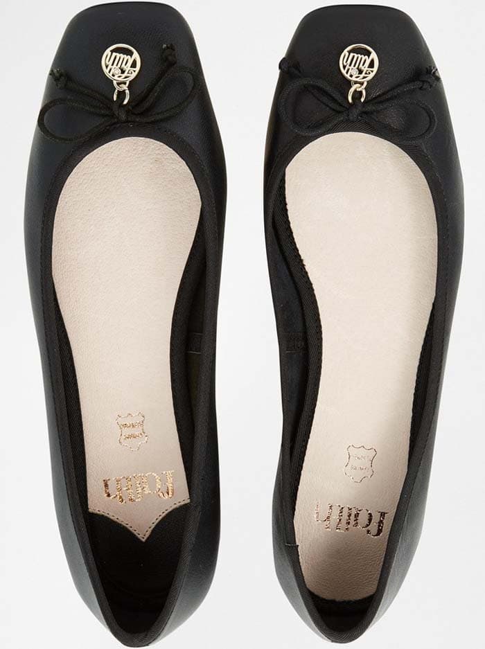 Faith "Austin" Leather Square Toe Ballet Flats