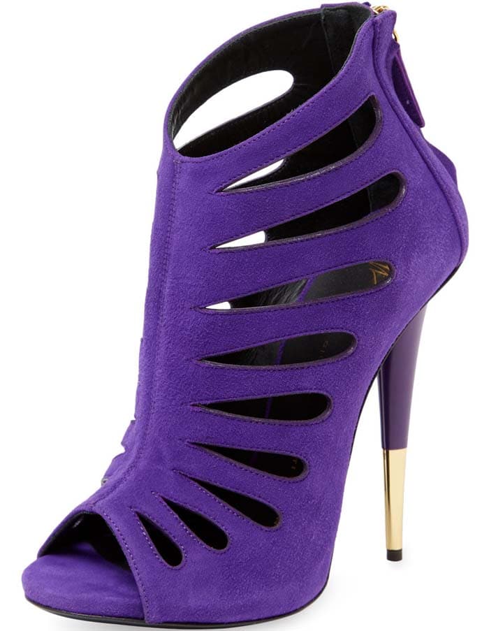 Giuseppe Zanotti "Alien" Suede Cut-Out Bootie