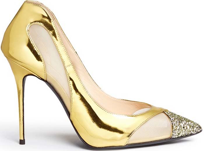 Giuseppe Zanotti 'Lucrezia' Pumps in Gold