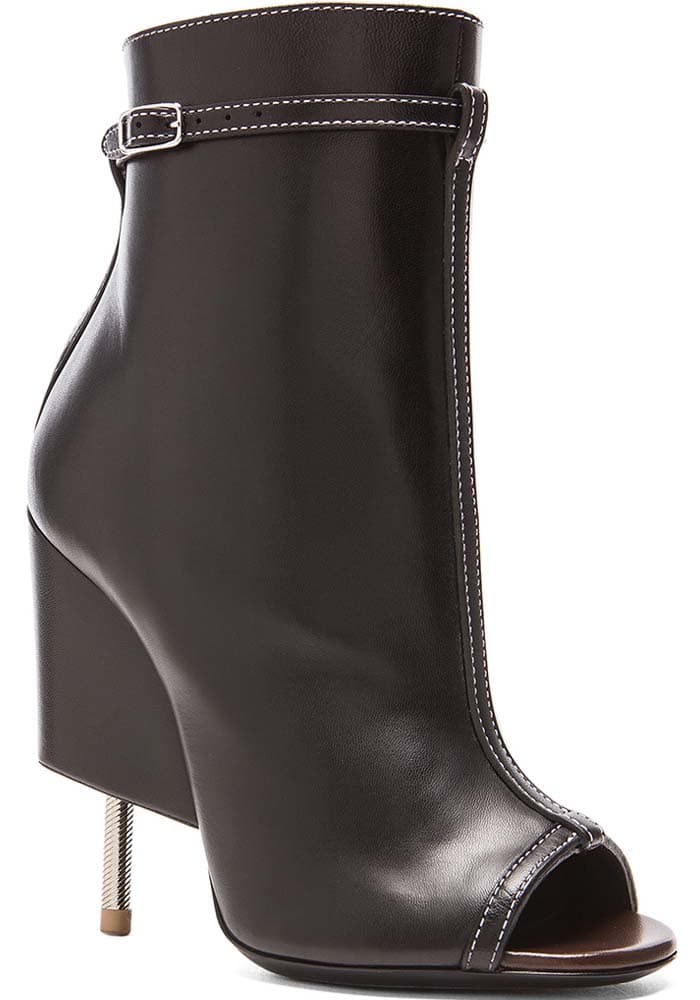 Givenchy Open Toe Runway Leather Booties