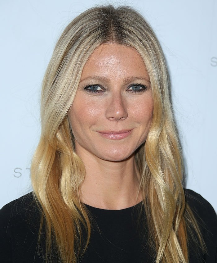 Gwyneth Paltrow wears her blonde hair down