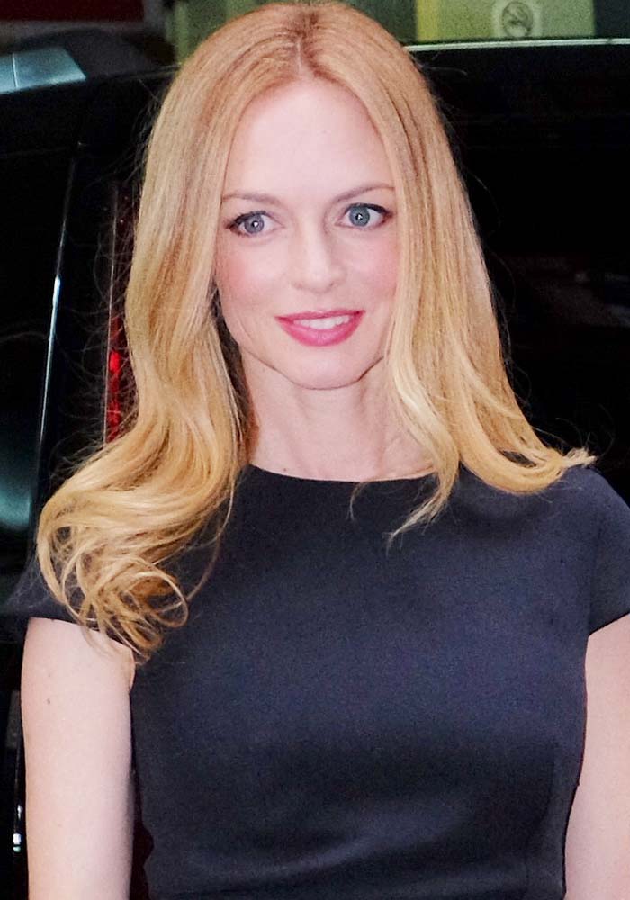 Heather Graham wears her hair down as she arrives in Manhattan for an AOL appearance