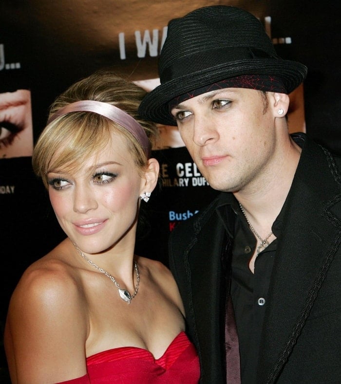 Hilary Duff and Joel Madden during Hilary Duff's 18th birthday party