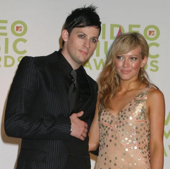 Hilary Duff and her boyfriend Joel Madden of Good Charlotte during the 2005 MTV Video Music Awards