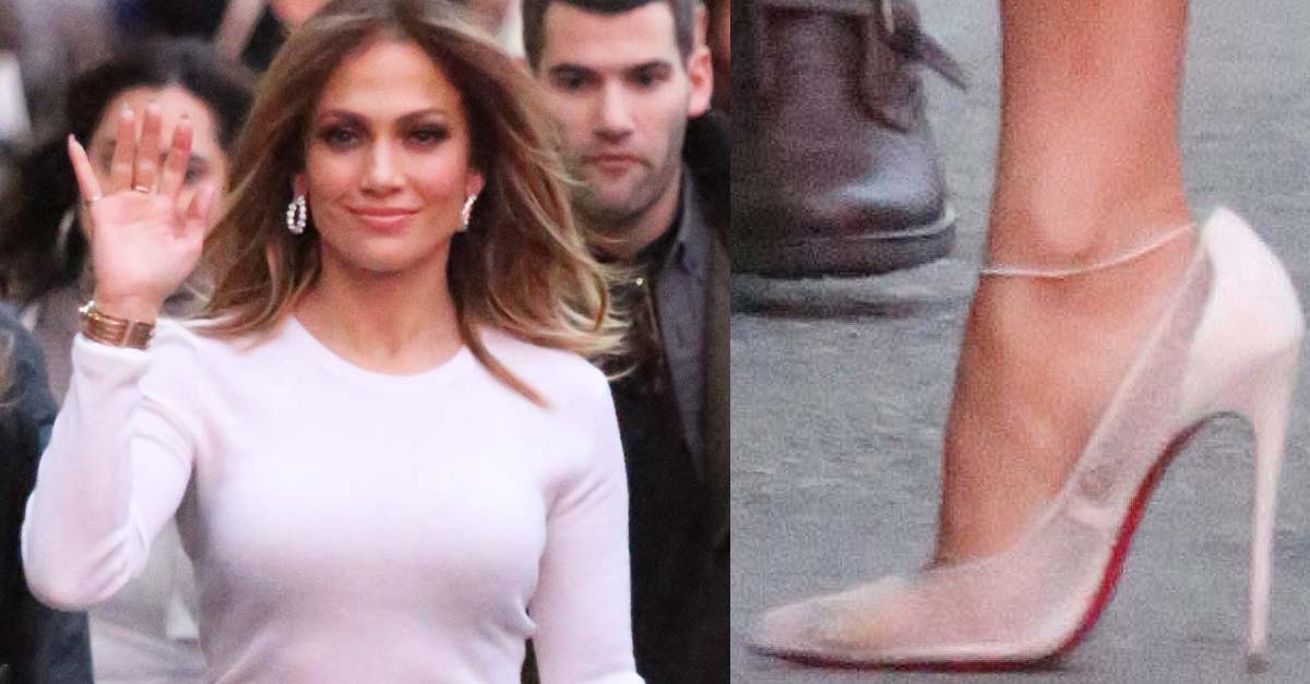 Jennifer Lopez Wears Christian Louboutin 'Pigalace' Pumps