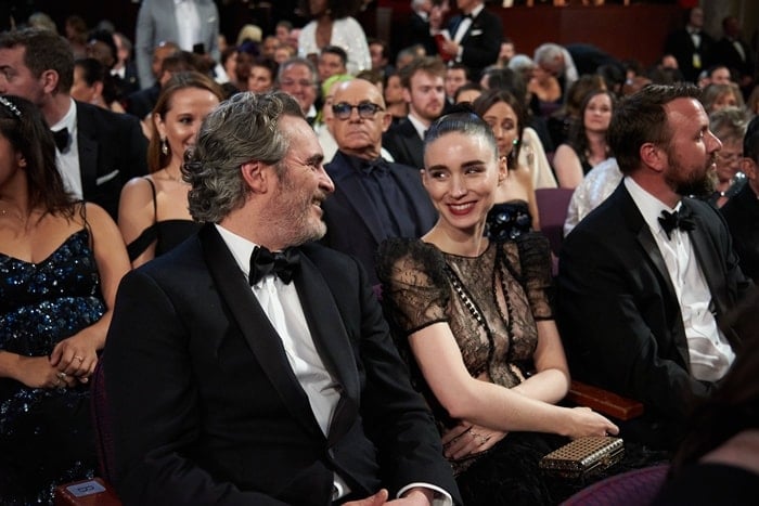 Joaquin Phoenix and Rooney Mara during the live ABC Telecast of the 92nd Annual Academy Awards