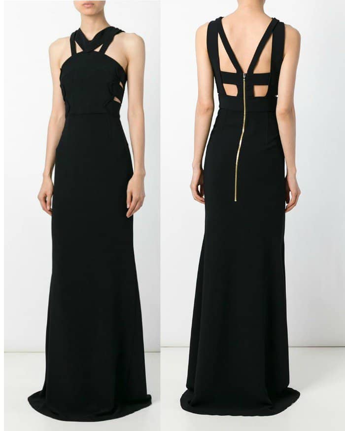 Roland Mouret Strappy Black Gown