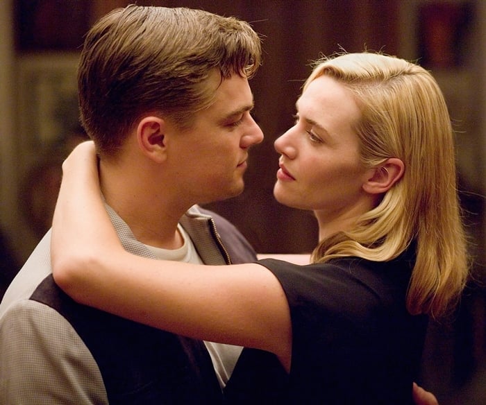 Leonardo DiCaprio and Kate Winslet as Frank and April Wheeler in the 2008 romantic drama film Revolutionary Road