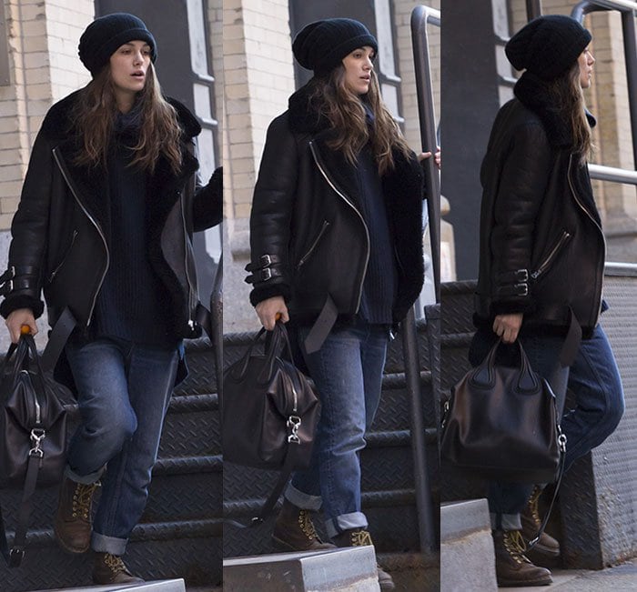 Keira Knightley departs for last day on Broadway in New York City