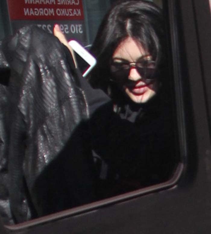 Kylie Jenner leaves her hair down as she exits a building in Beverly Hills