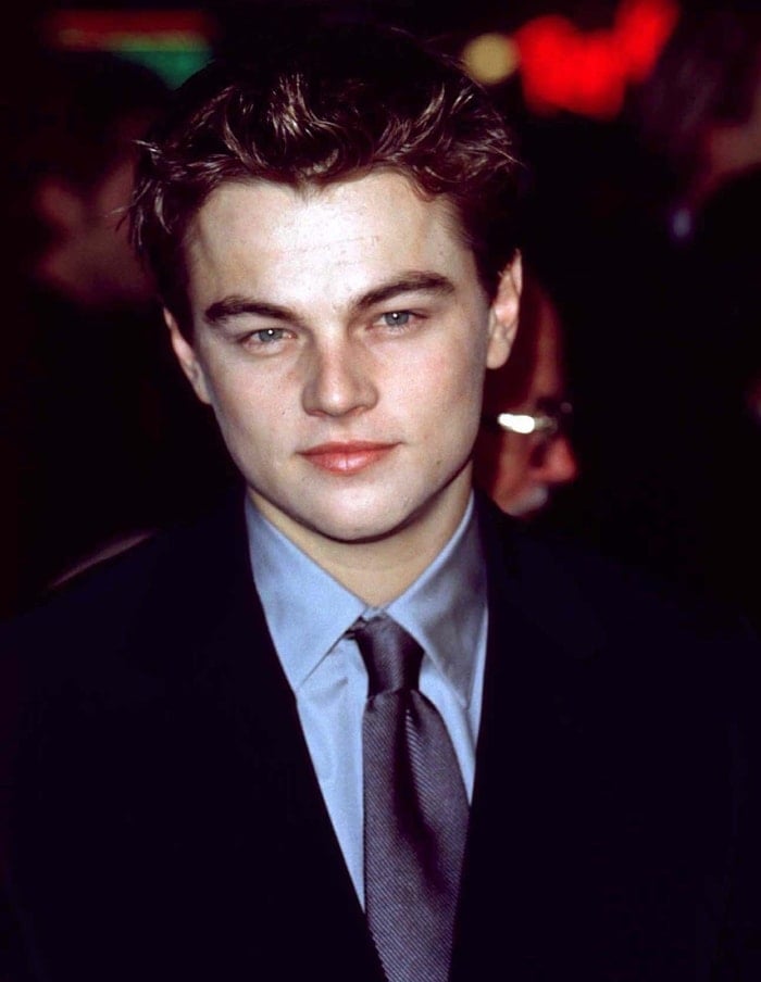 Leonardo DiCaprio at the Los Angeles premiere of 'Titanic' on December 14, 1997