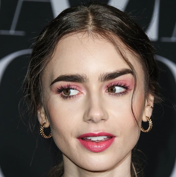 Lily Collins is famous for her prominent and unique eyebrows