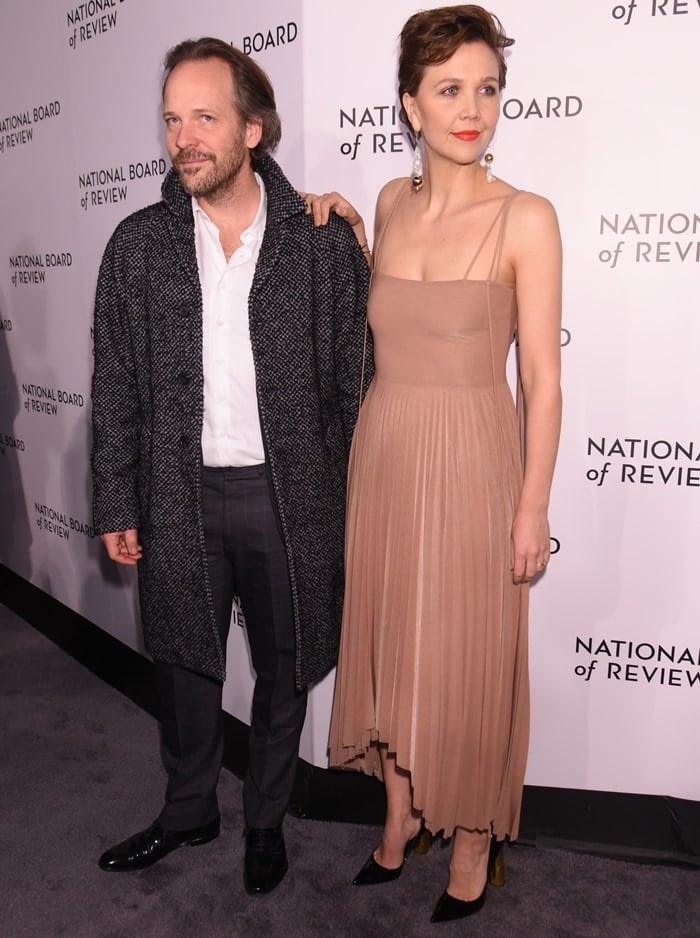 Maggie Gyllenhaal with her husband Peter Sarsgaard at the 2019 National Board of Review Awards Gala