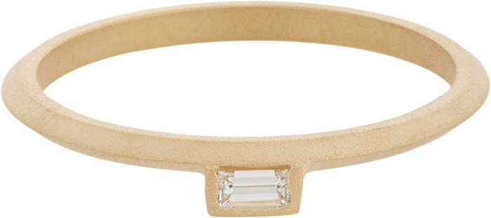 Monique Pean Baguette Diamond & Gold Suspension Stacking Band