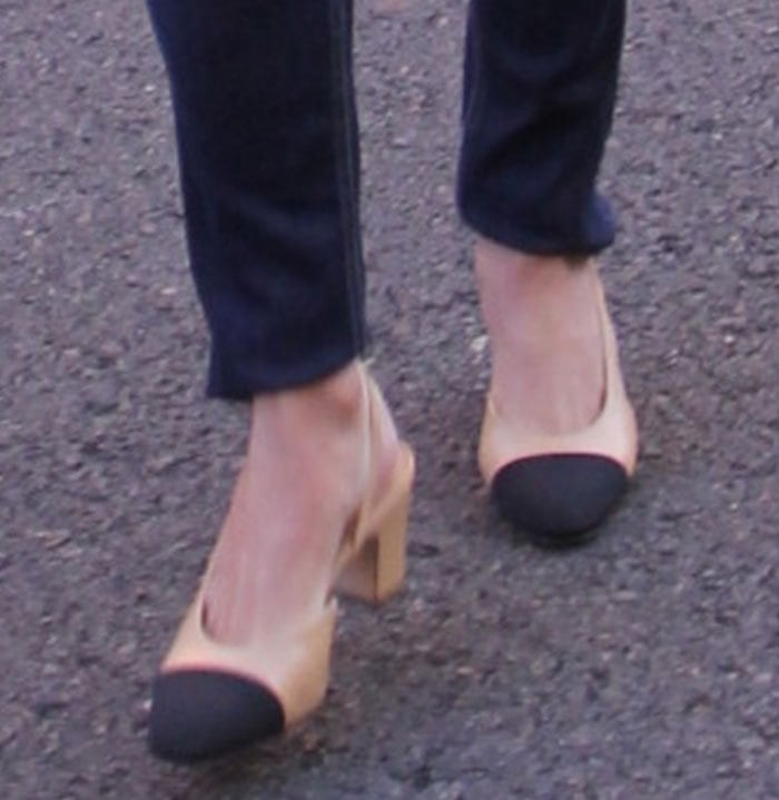 Nicky Hilton's popular cap-toed Chanel slingbacks were designed in 1957 by Coco Chanel