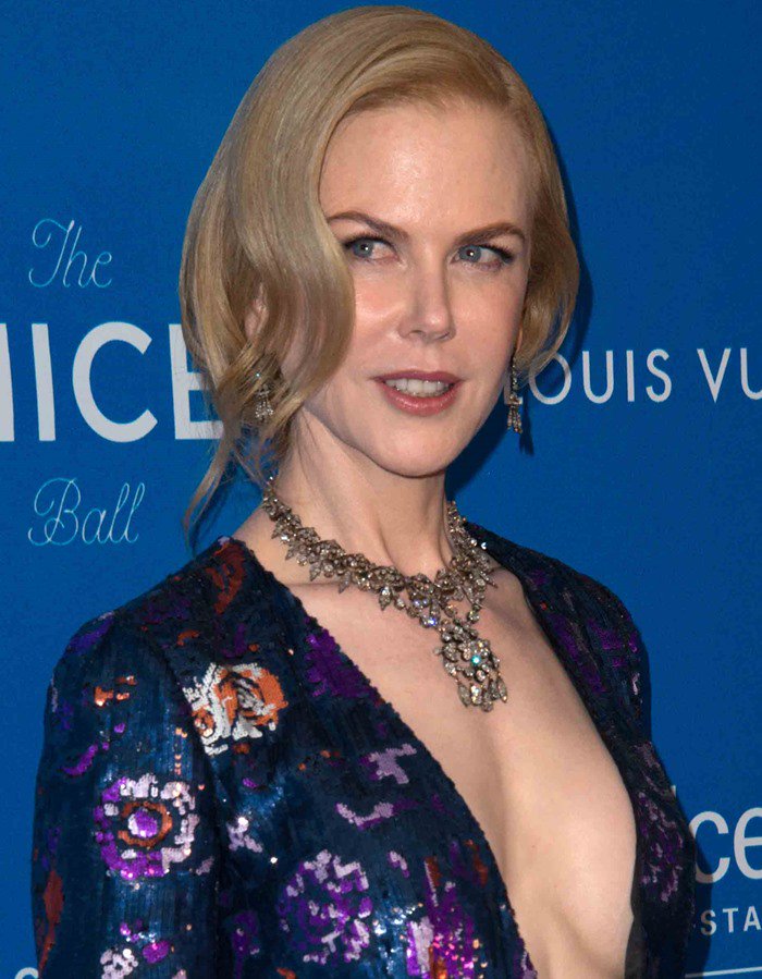 Nicole Kidman accessorizes with a vintage necklace