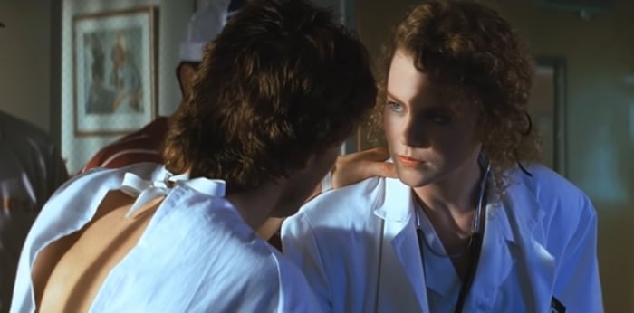 Nicole Kidman was 22 when filming Days of Thunder as neurosurgeon Dr. Claire Lewicki