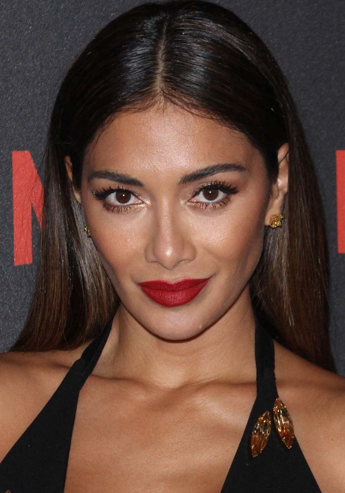 Nicole Scherzinger wears her hair down at the 2016 Weinstein Company and Netflix Golden Globes after-party