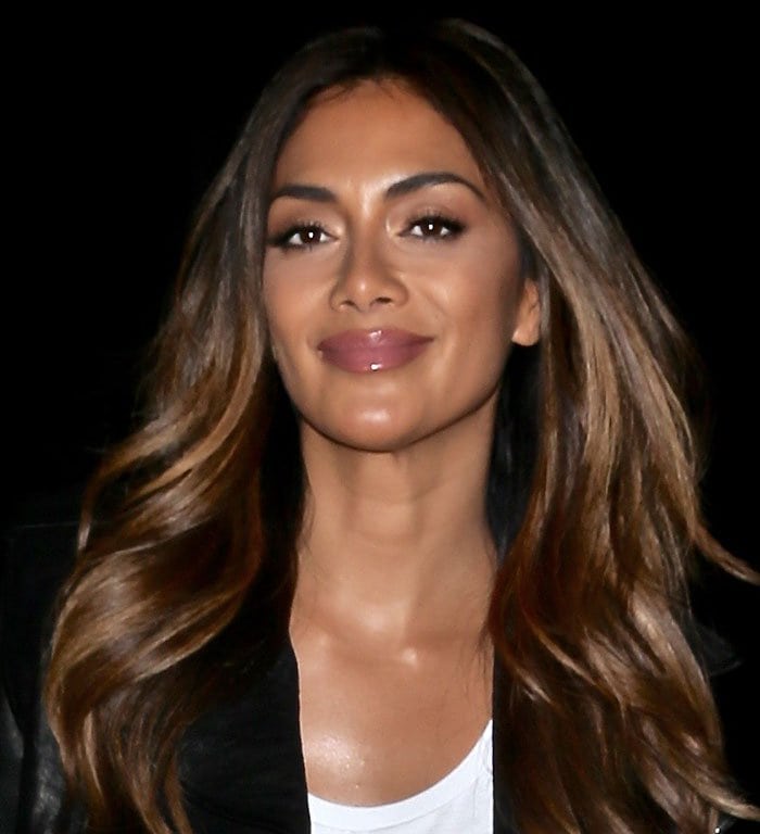 Nicole Scherzinger wears her hair down as she arrives at Craig's restaurant