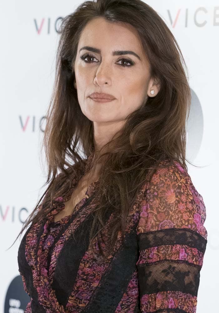 Penelope Cruz wears her hair down