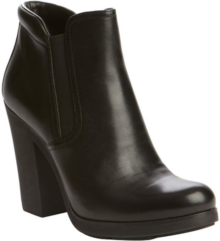 Prada Sport Black Leather Ankle Booties