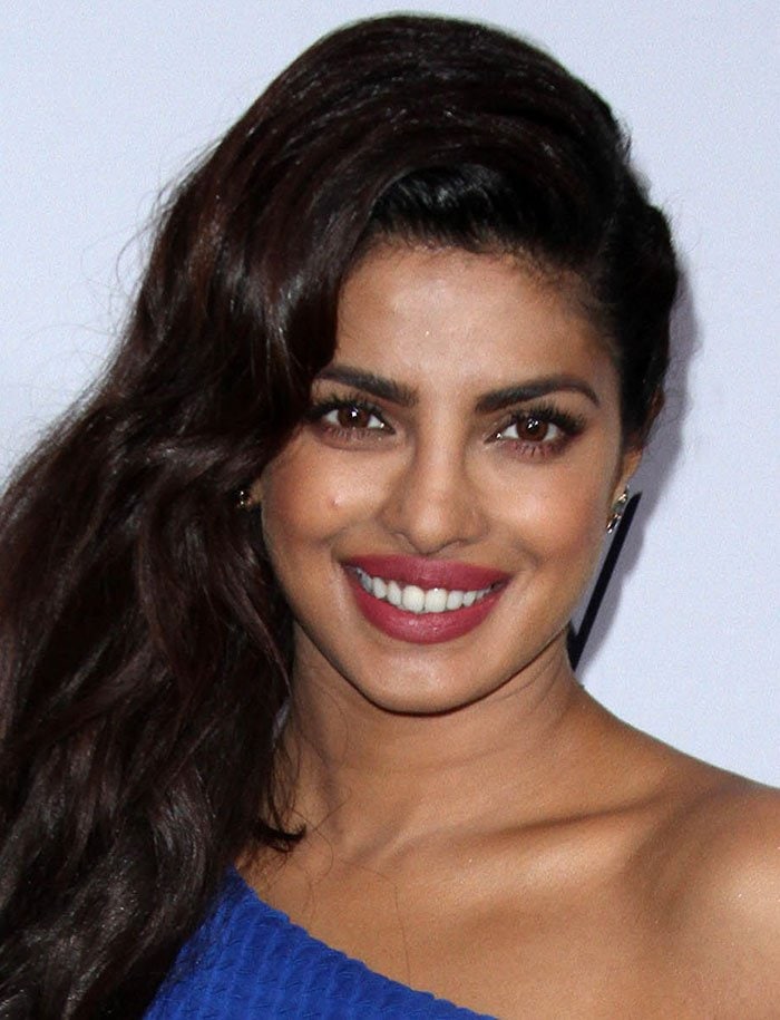 Priyanka Chopra wears her dark hair down at ELLE’s Women In Television Celebration