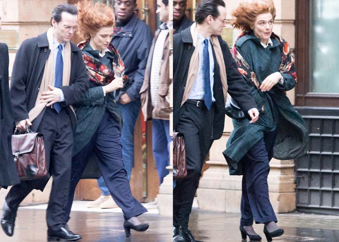 Rachel Weisz wears an ill-fitting outfit on the set of "Denial"