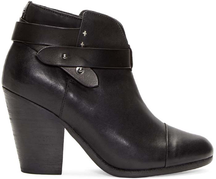 Rag & Bone Black Leather "Harrow" Boots