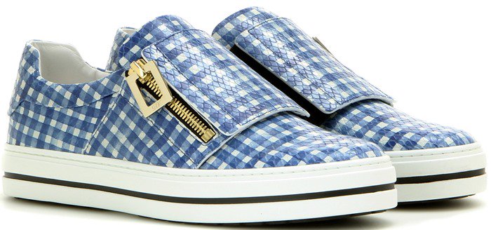 Roger Vivier Sneaky Viv blue leather sneakers