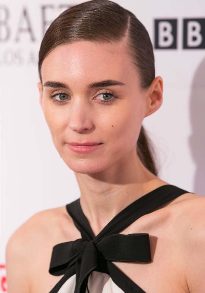 Rooney Mara side parts her hair at the BAFTA Los Angeles Awards Season Tea