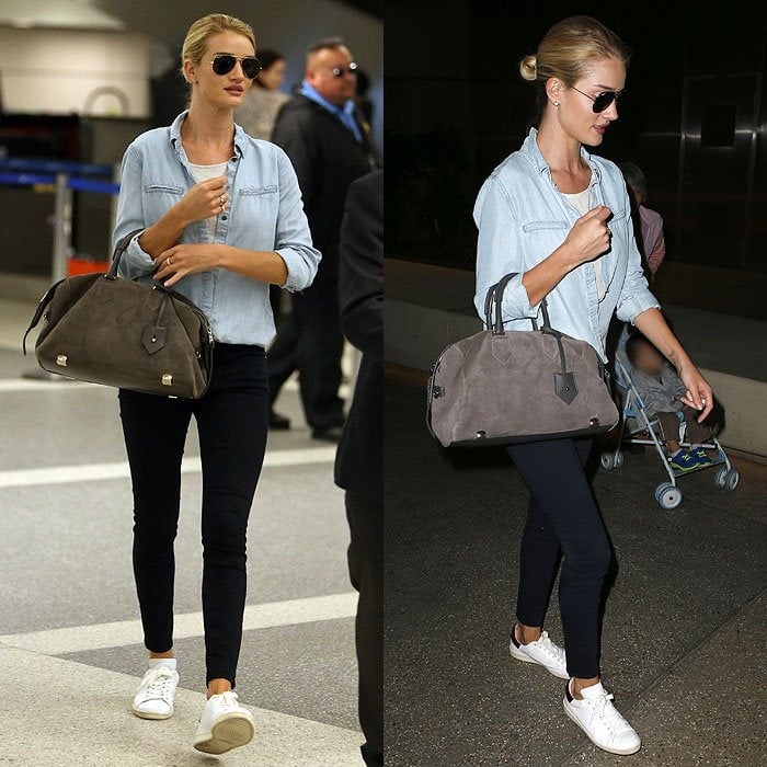 Rosie Huntington-Whiteley white sneakers