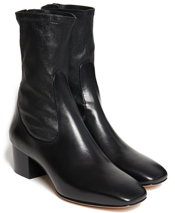 Sandro "Amele" Square-Toe Boots