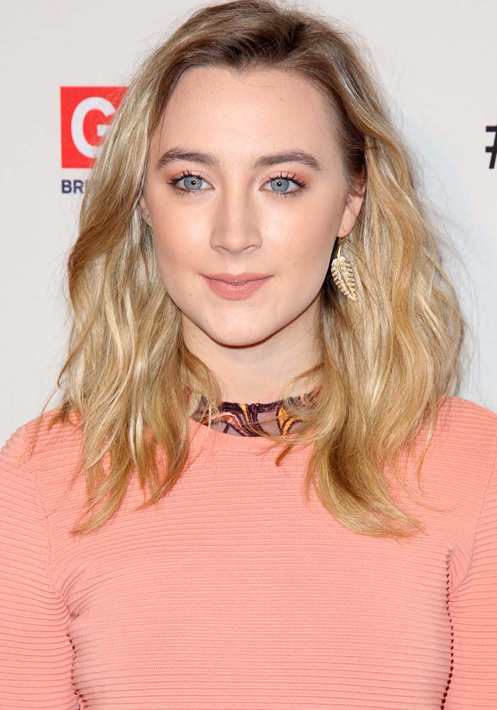 Saoirse turned heads in a peach Lela Rose dress at the BAFTA Los Angeles Awards Season Tea at Four Seasons, Los Angeles on January 9, 2016