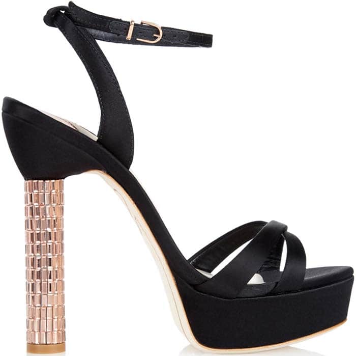 Sophia Webster "Belle" Satin Platform Sandals