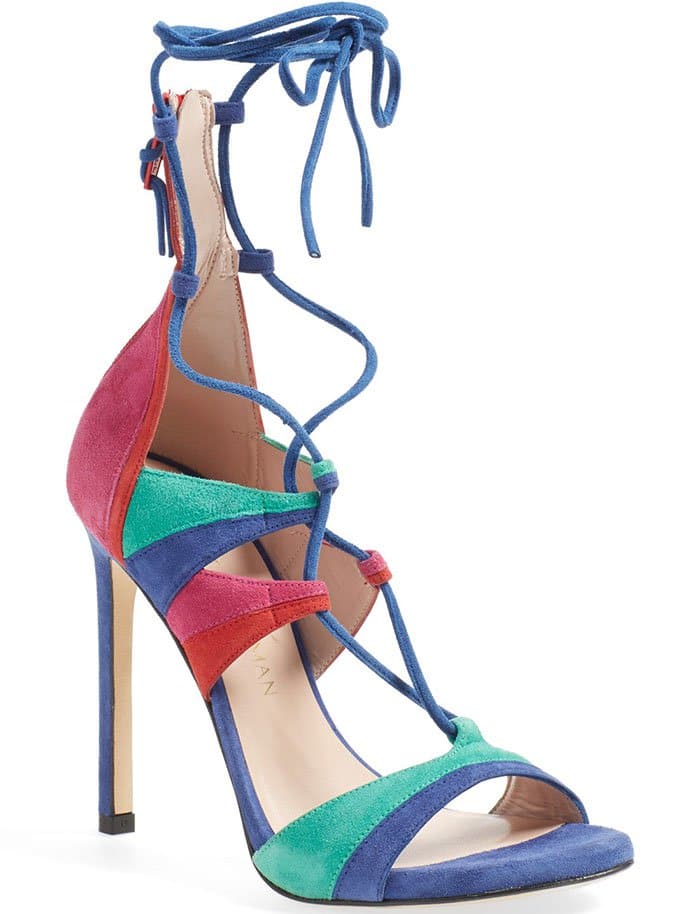 SStuart Weitzman Leg Wrap Lace-Up Sandals