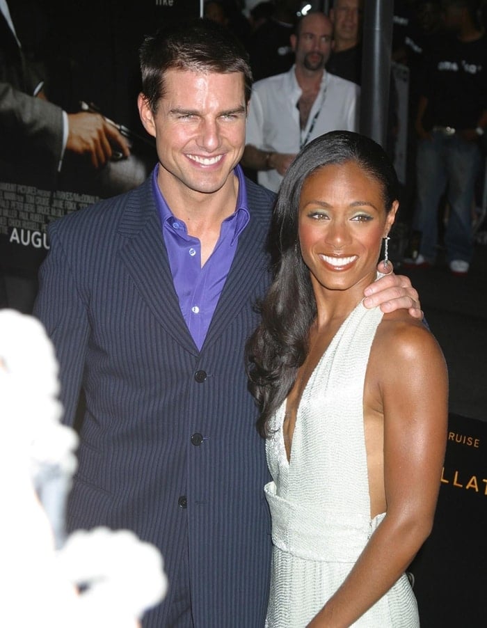 Actors Tom Cruise and Jada Pinkett Smith attend the New York premiere of their film "Collateral"