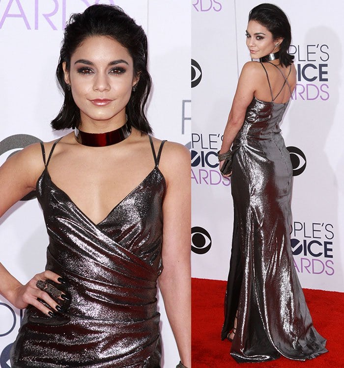 Vanessa Hudgens channels a '90s Gothic vibe on the red carpet of the People's Choice Awards