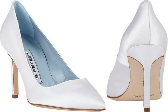 Manolo Blahnik White BB Pumps