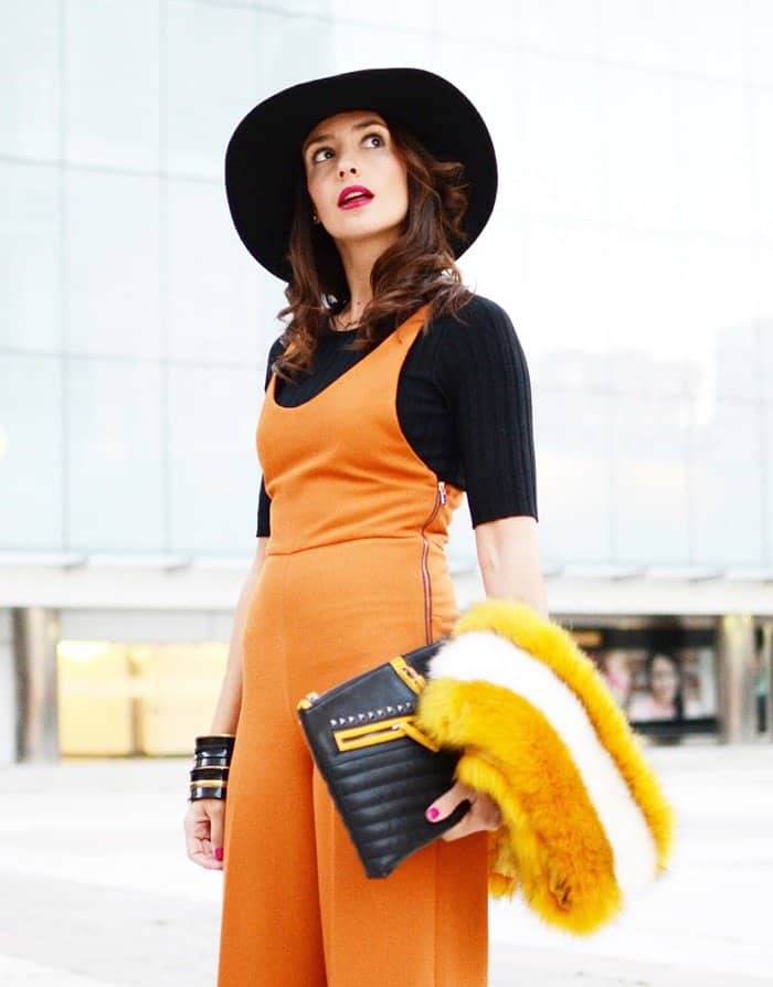 An orange outfit like this one will get you attention anywhere